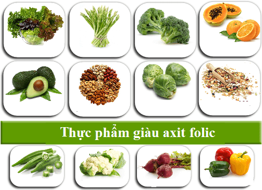 Thực phẩm giàu axit folic tốt cho nam giới bị tinh trùng màu vàng đục